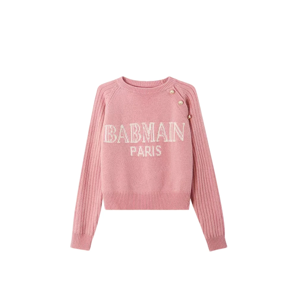 【封后轻奢设计】2024秋冬季新款时尚潮流百搭斜排扣毛衣女963939