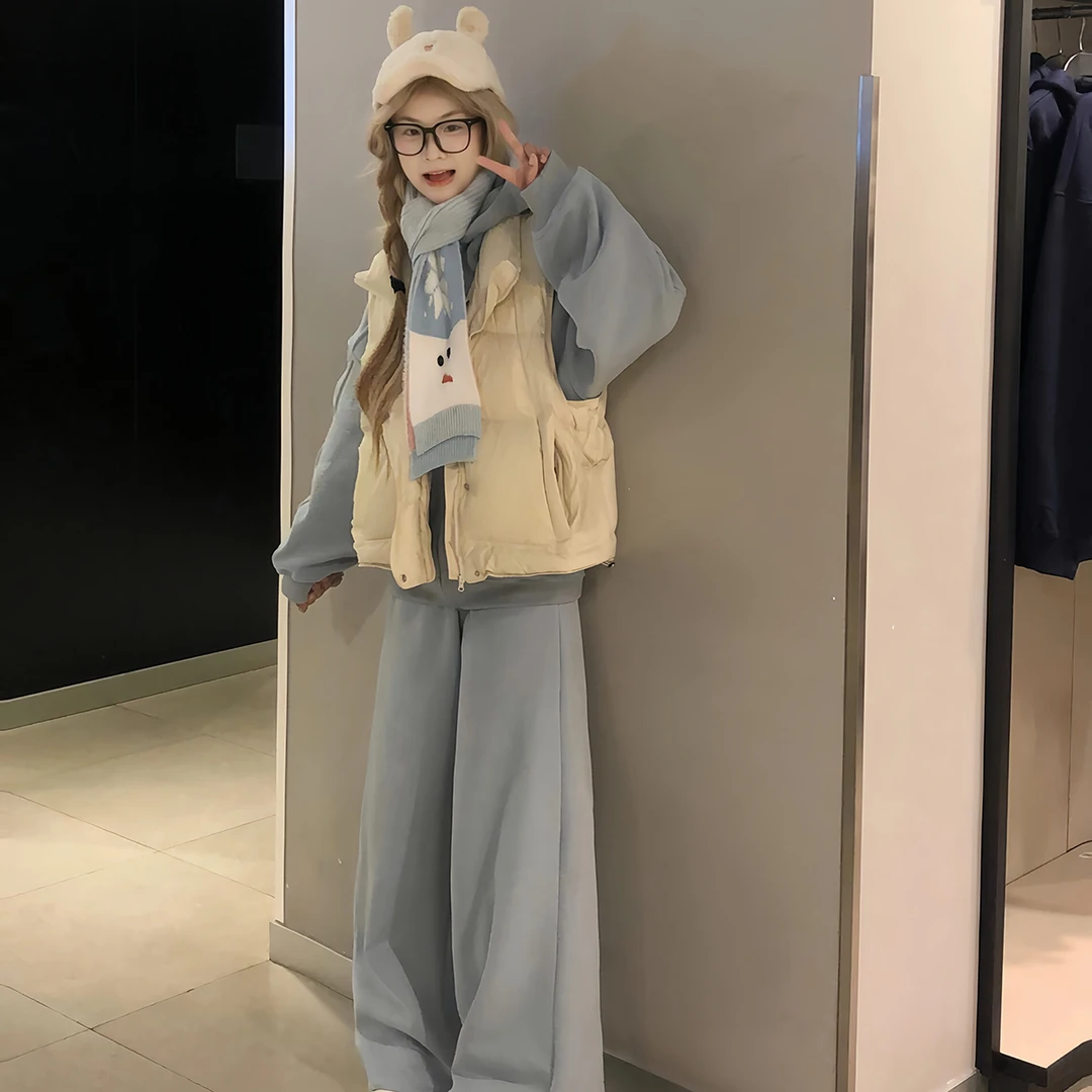 2025秋冬韩系休闲立领常规款马甲女爆款休闲百搭保暖坎肩面包服