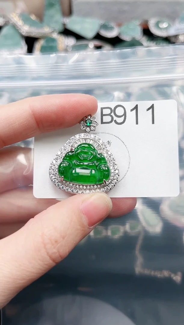 【闪购商品】翡翠颈饰未镶嵌赠皮绳911