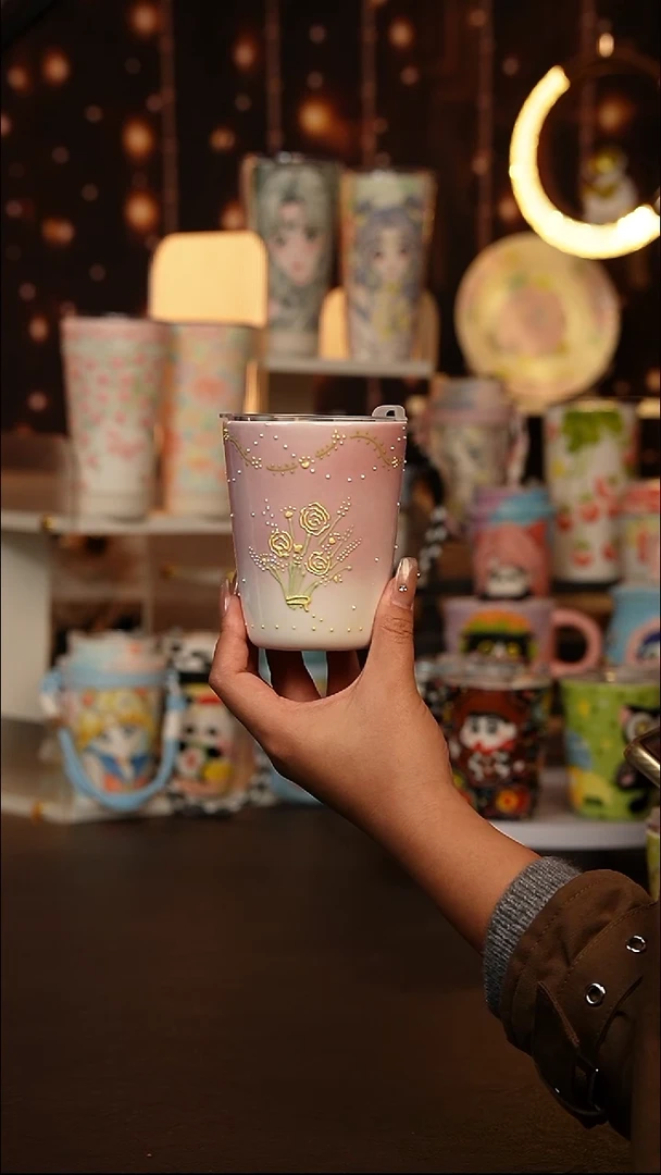 景德镇手工手绘文创陶瓷杯