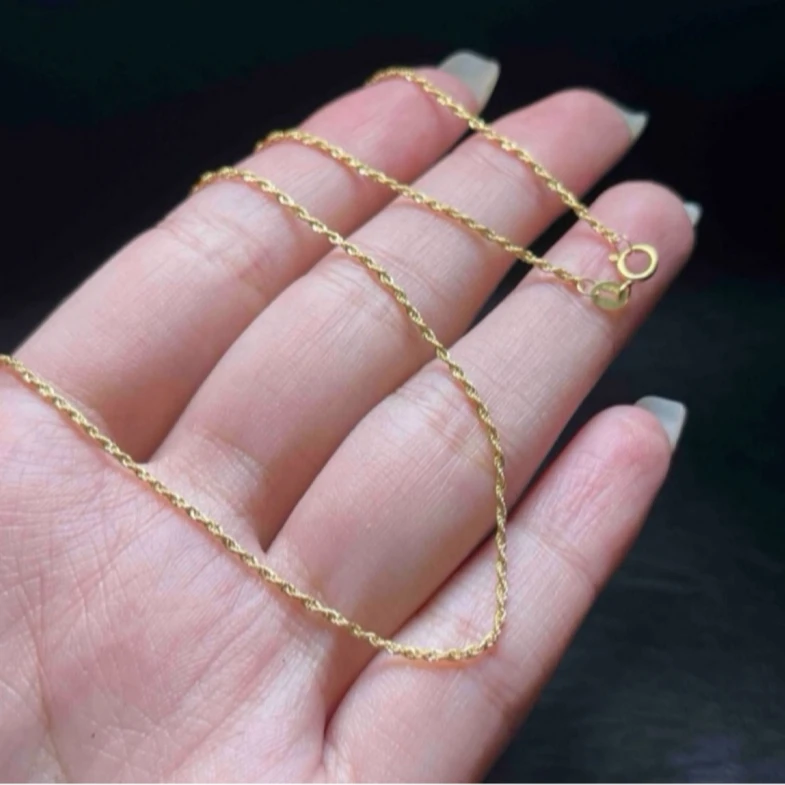 【小魏总珠宝】18k麻花链（45cm）【多样性发一】