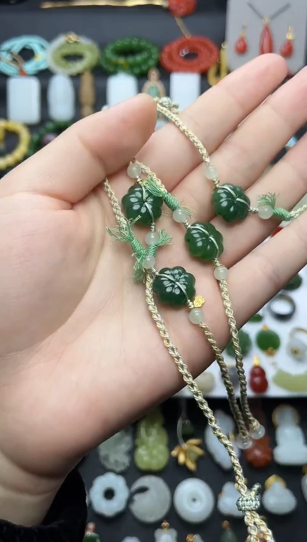 未镶嵌手绳和田玉南瓜手绳多样性拍一发一06