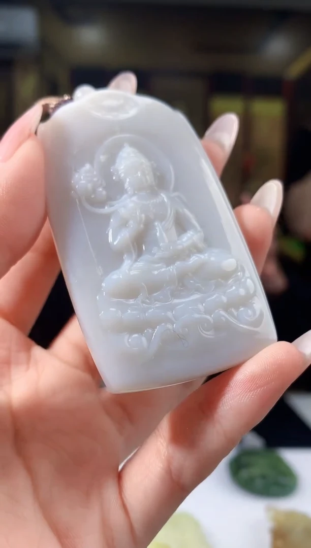 定制和田玉老厂长匠心馆和田玉（多样性发一）配珠链