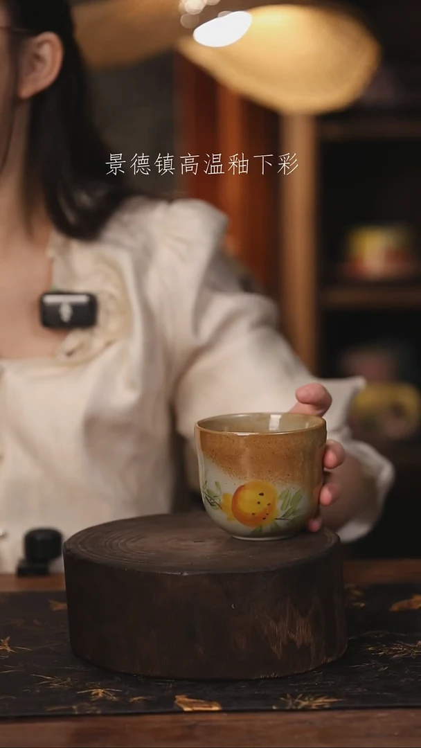 陶瓷景德镇高温釉下手绘陶瓷@L626@