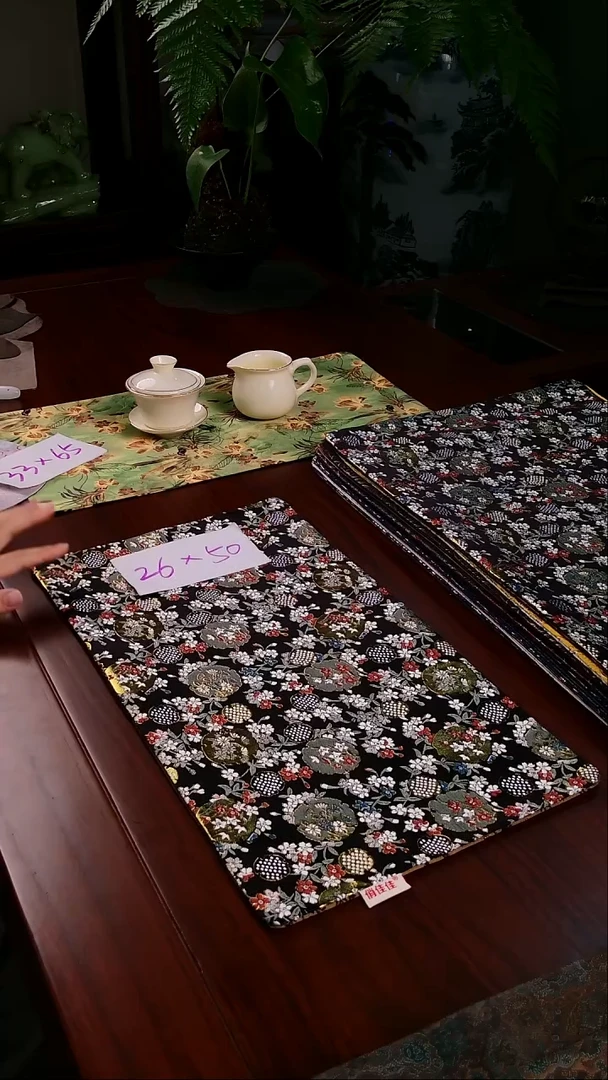 【花团锦簇双面】中国风干泡织锦茶席26*50