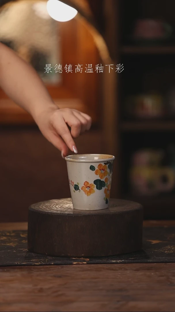 陶瓷景德镇高温釉下手绘陶瓷372