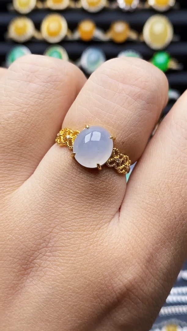 银S925镶嵌戒指翡翠4212