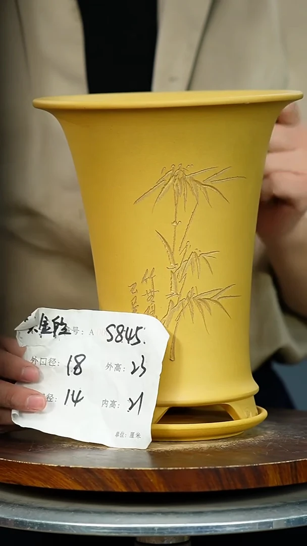 紫砂花盆845+Z 紫砂花盆紫砂