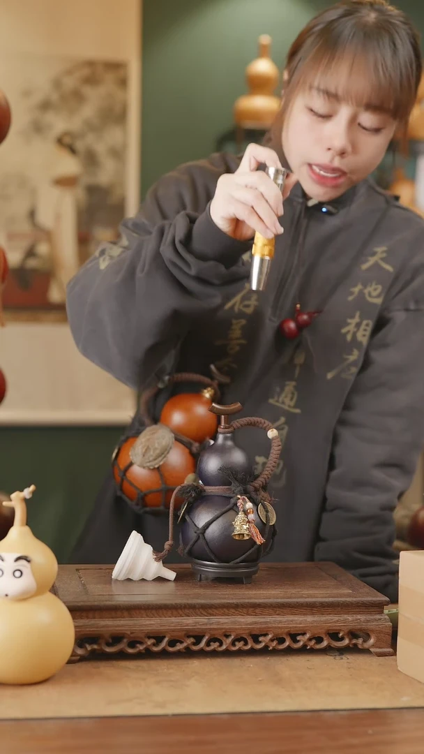 【闪购商品】140号精品天然大漆工艺防渗内胆酒葫芦~