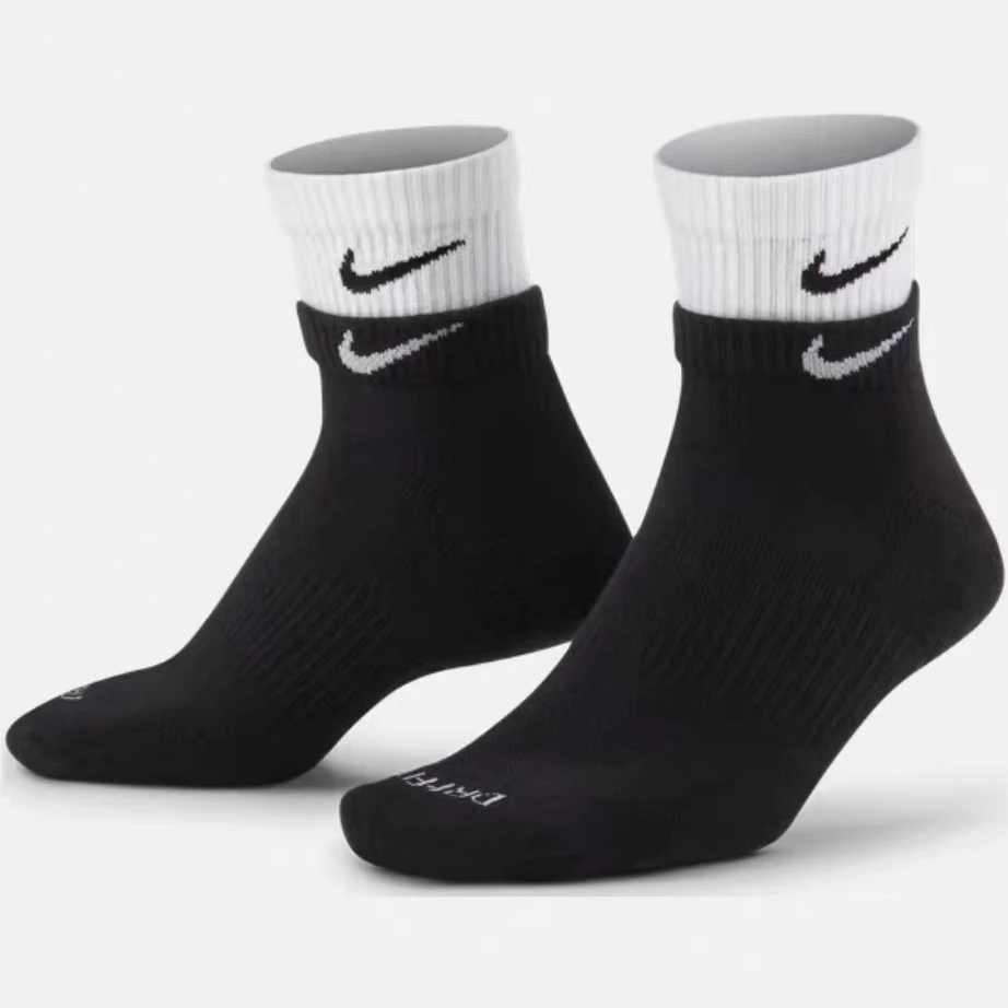 NIKE/耐克男女舒适训练四季透气针织运动拼接中筒袜子 DH4058011