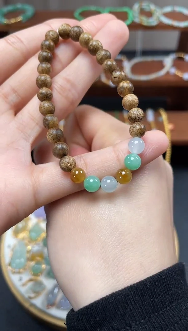 【闪购商品】翡翠套链未镶嵌一个  JK699