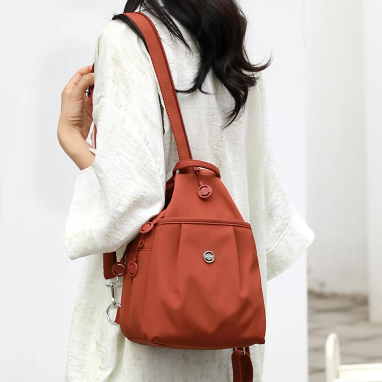 【迷你双肩包】2025新款简约百搭防盗女士胸前包时尚牛津布休闲