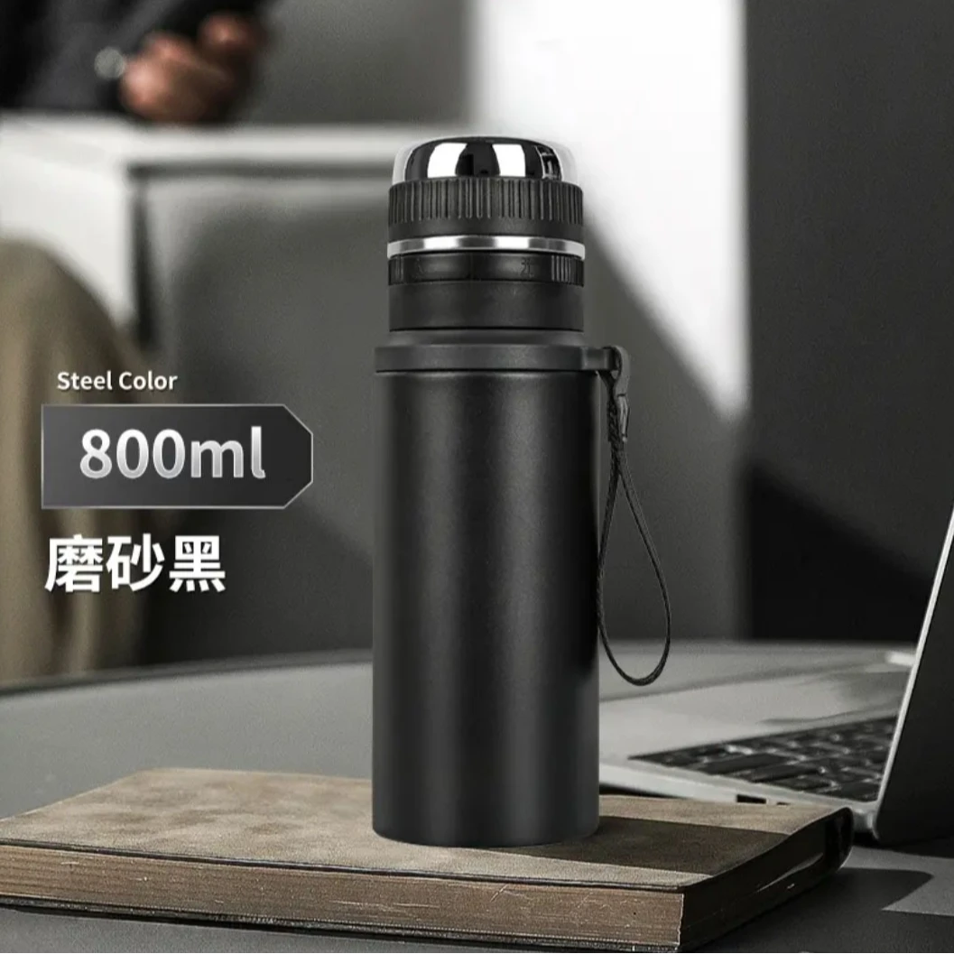 玲姐定制-茶水分离800ml保温冷旋转锁水泡茶316不锈钢保温杯24042