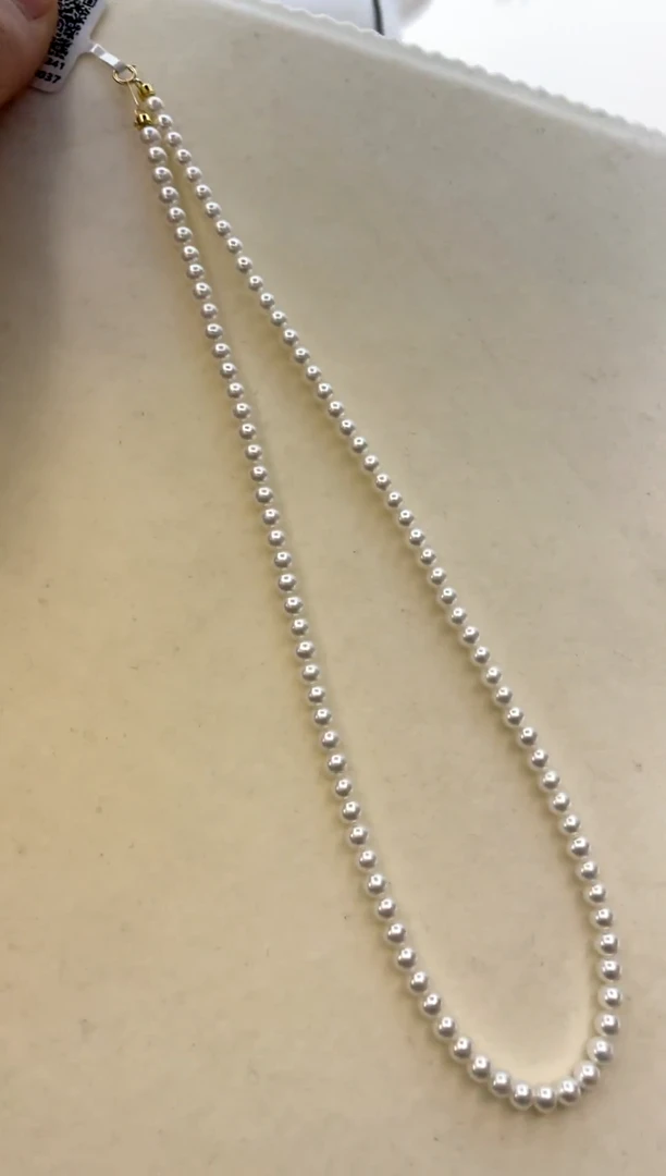 颈饰18K金镶嵌淡水珍珠4-4.5