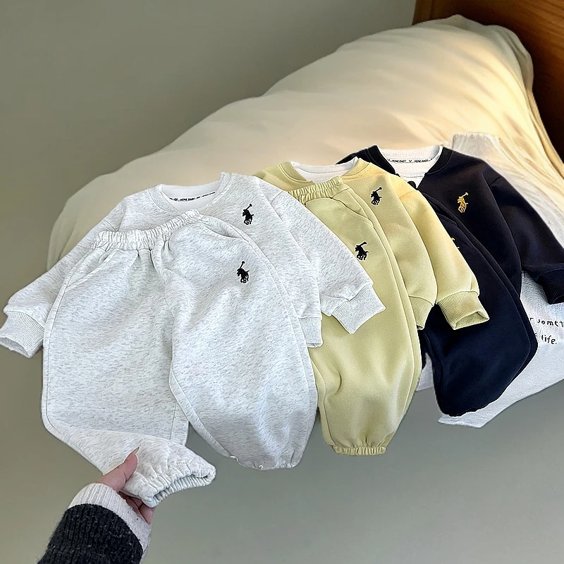 儿童卫衣套装春装男童女童洋气中大童运动套头衫两件套童装