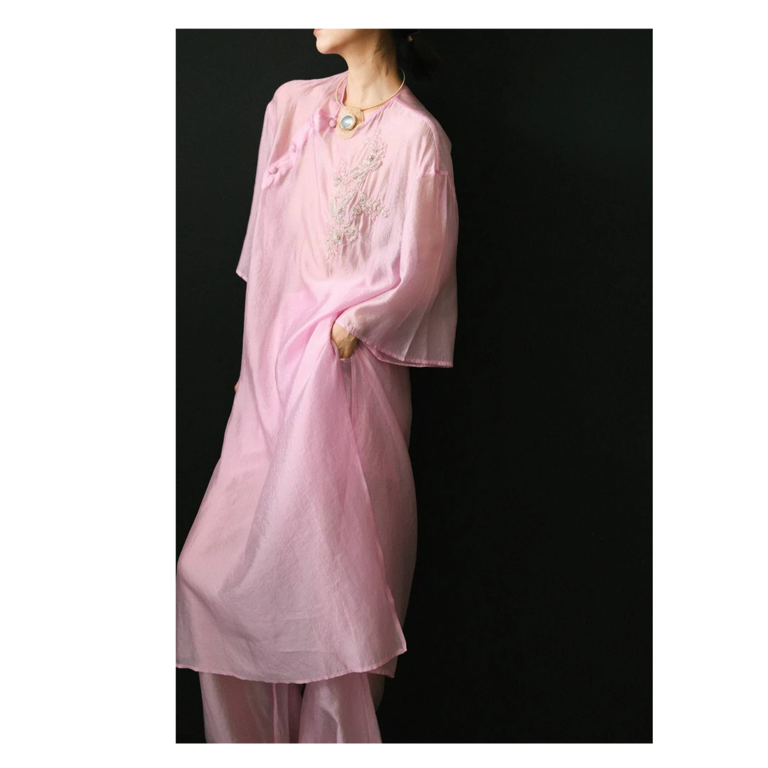 【李小姐Ly】私人定制国风复古中国风夏季套装长款宽松新中式