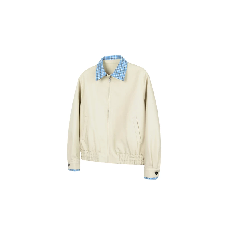 New Decay 25FW 府绸格纹拼领cleanfit休闲假两件夹克外套上衣男