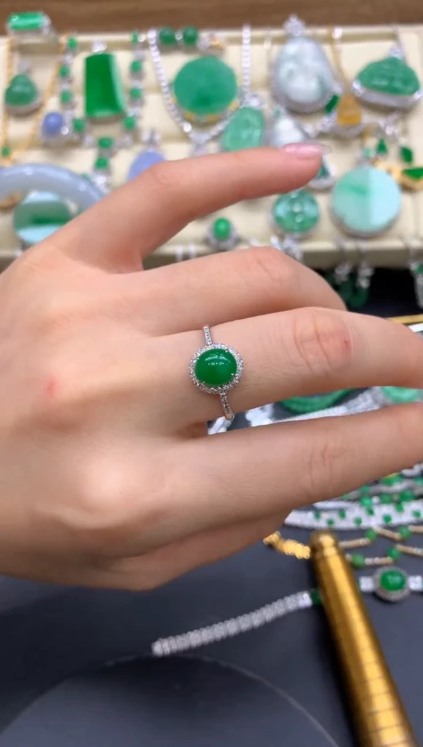 【闪购商品】翡翠戒指18K金镶嵌287-中国好珍宝
