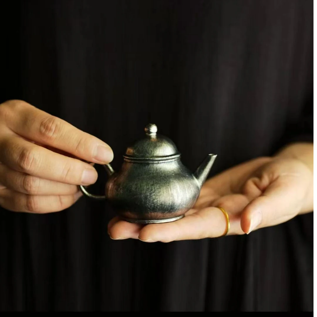 予御丨松风舍-小泡壶金铂金80CC /四方干炮台 程伟作纯手工