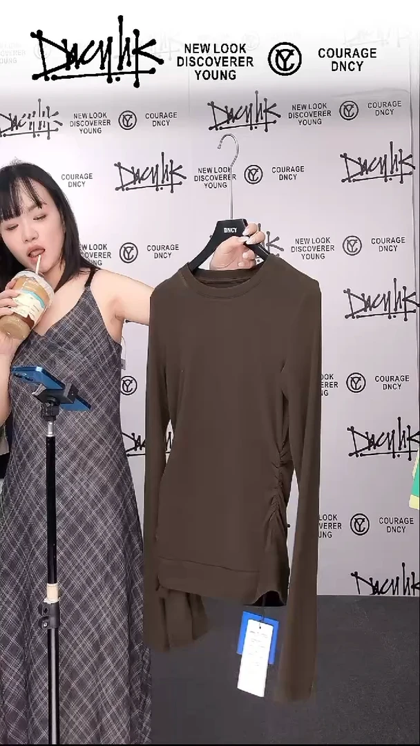 抽绳绑结针织衫均码