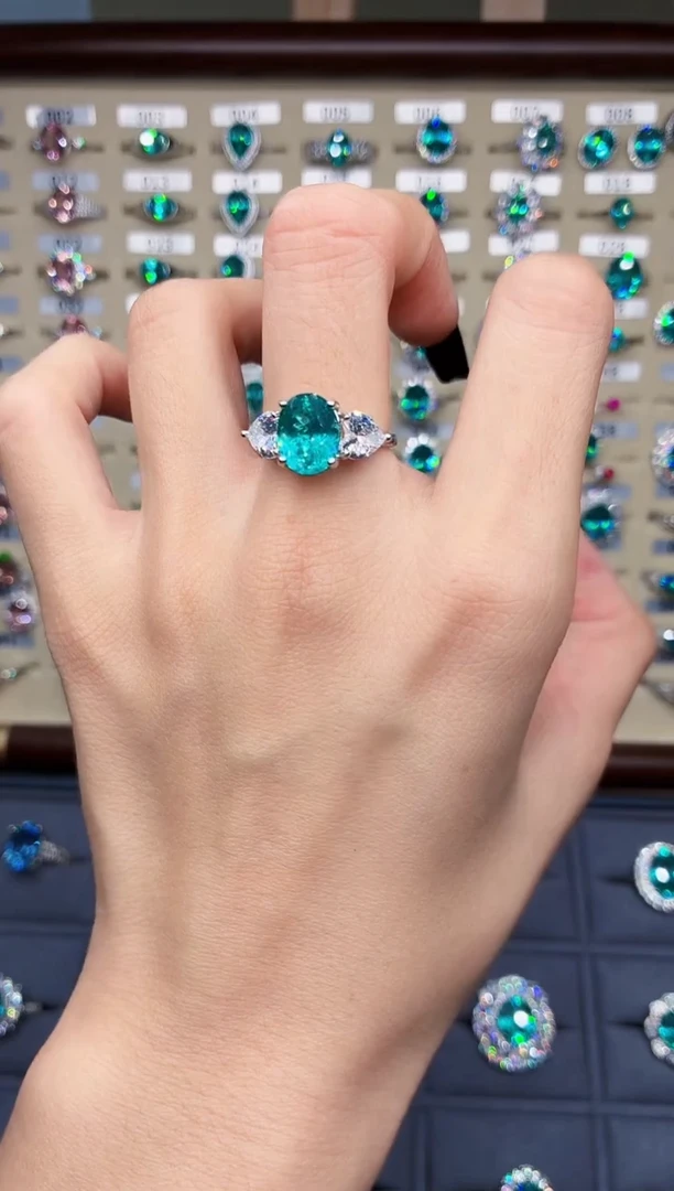 无925银无品牌 925银 轻奢女神款帕拉伊巴色系