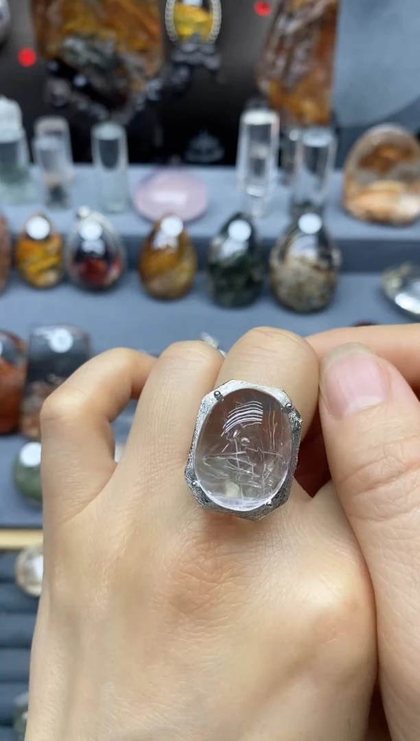 【闪购商品】水晶戒指银S925镶嵌水晶水晶