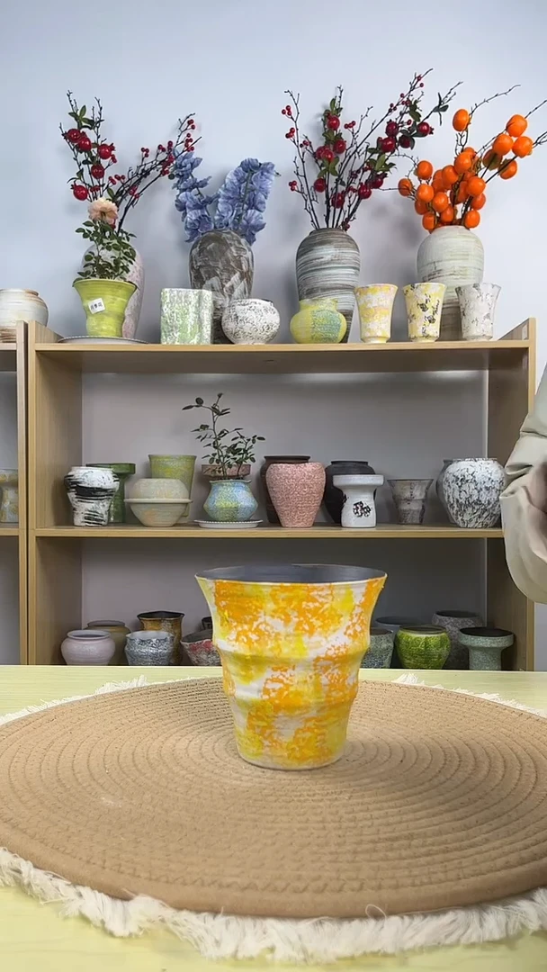 景德镇手作花盆高12口12