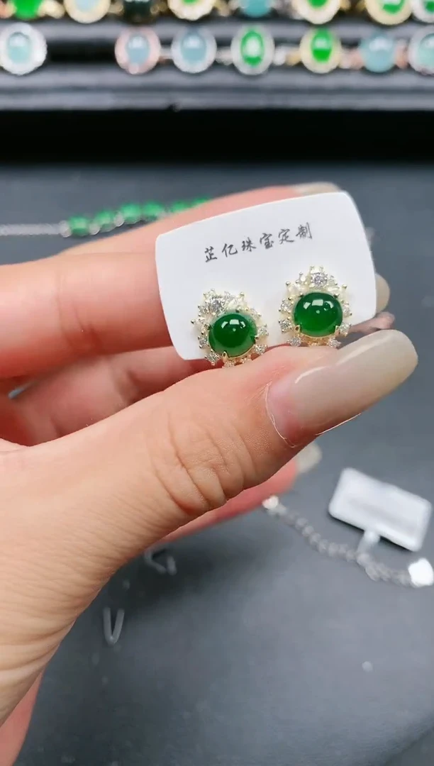 翡翠戒指银S925镶嵌111111