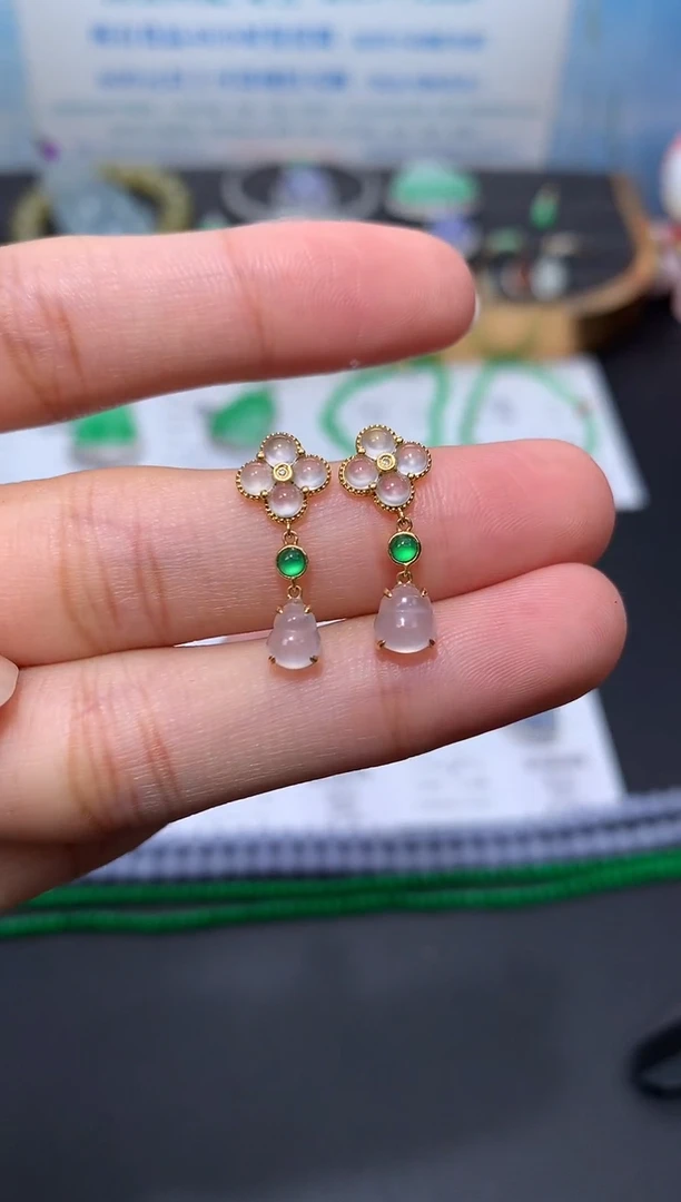 翡翠18K金镶嵌颈饰模式推广期48小时鉴赏期