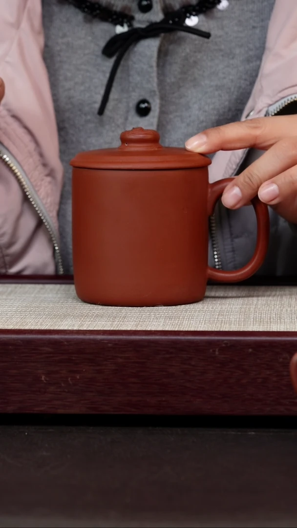 茶杯紫砂金帆红单龙