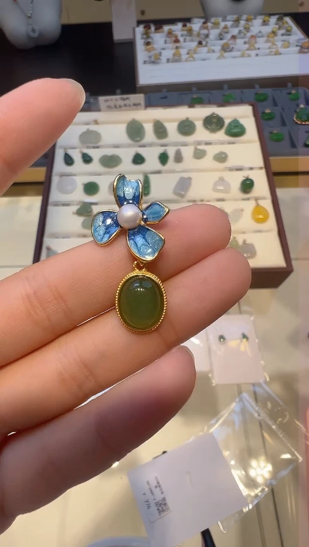 【闪购商品】和田玉颈饰银S925镶嵌17