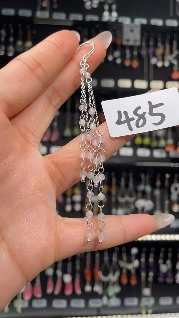 紫晶耳饰银S925镶嵌喜欢拍