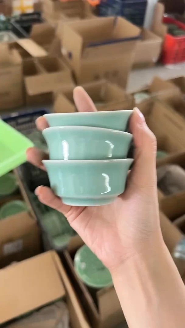 龙泉云间青瓷小米茶器