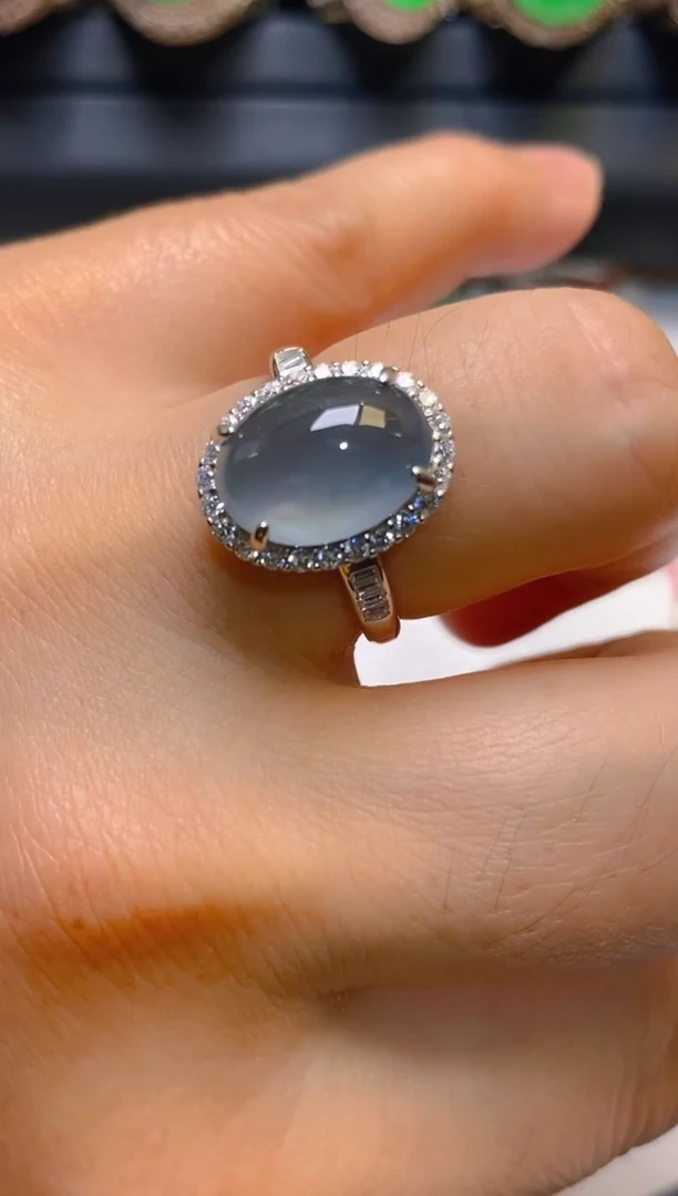 【闪购商品】翡翠耳饰银S925镶嵌天然A货翡翠1