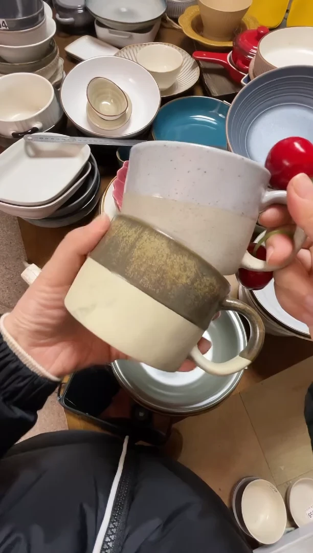 陶瓷微瑕（2个装）粗陶杯子2个