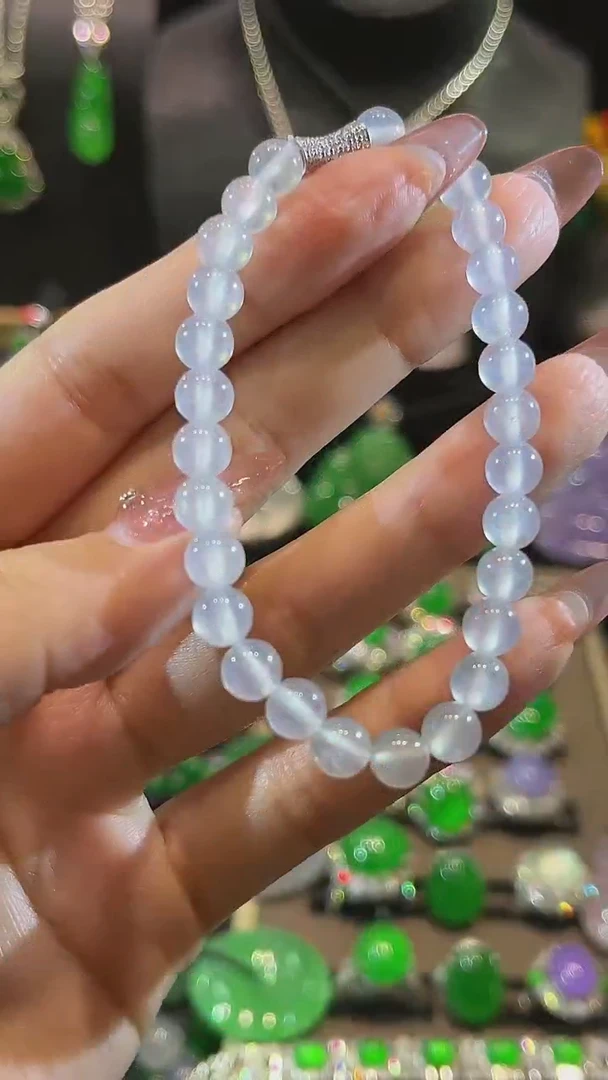 18K金镶嵌手链翡翠手串