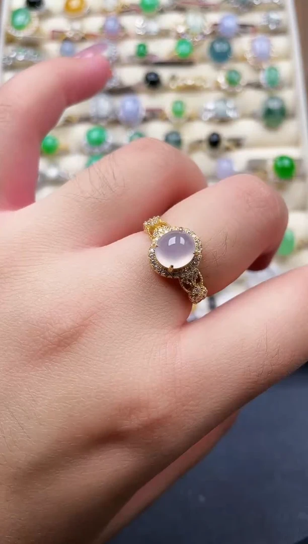 银S925镶嵌戒指翡翠57