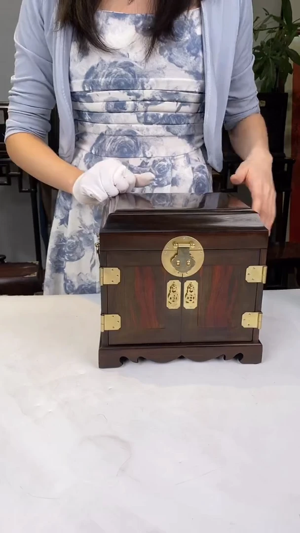 红酸枝木类端景台官皮箱
