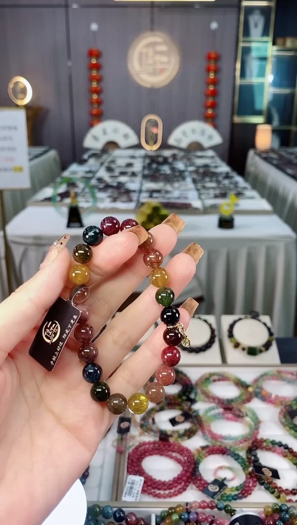 未镶嵌老矿碧玺单圈手串8mm+碧玺dan多样性发货一条