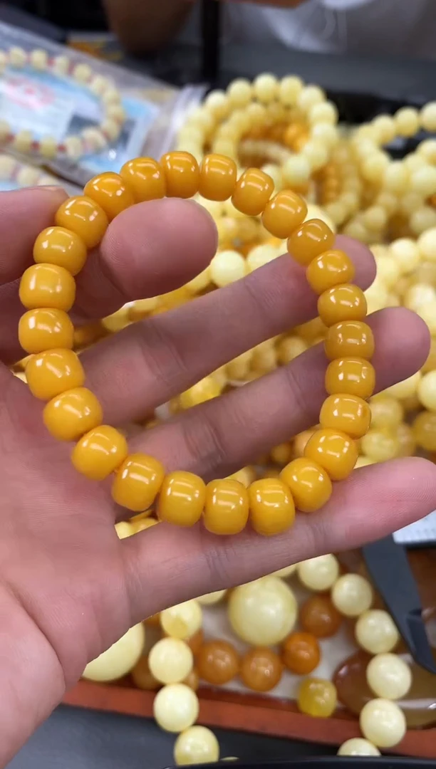 未镶嵌蜜蜡裸石手串