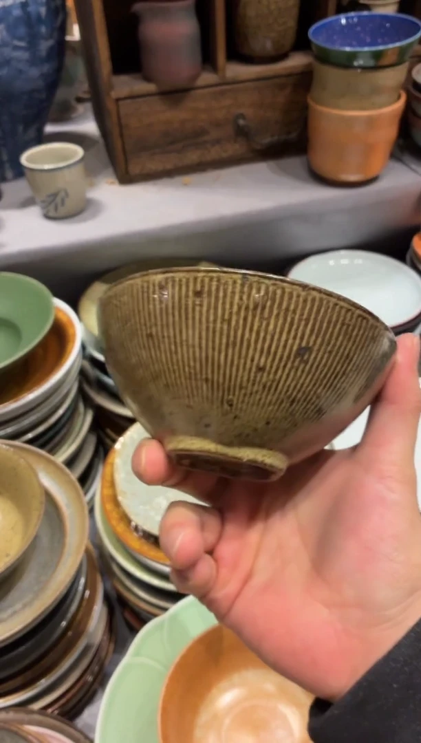 瓷片顾****姐520黄色万福碗5个