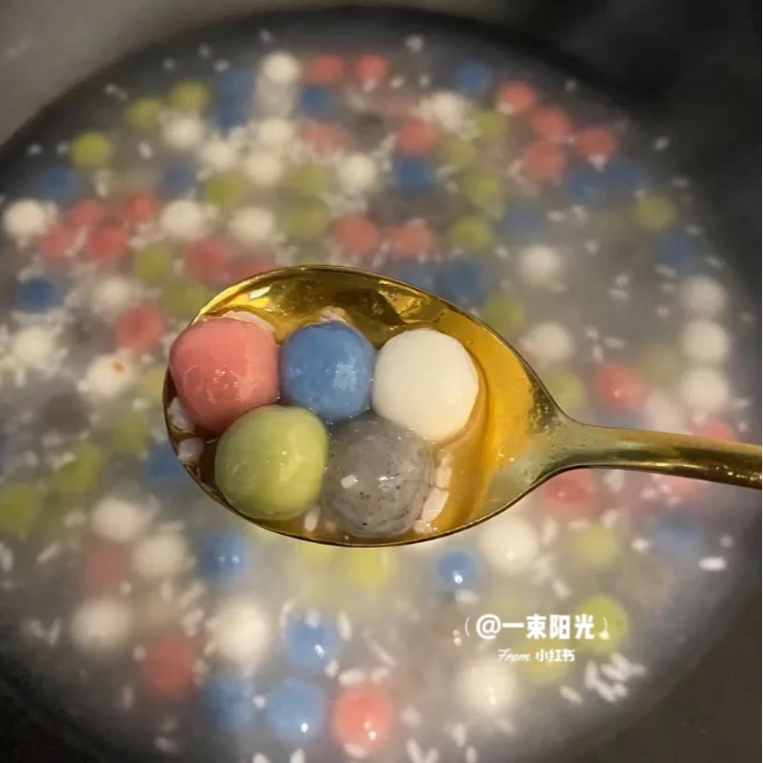 【缸鸭狗五彩小圆子】内含桂花酒酿包 一袋435g