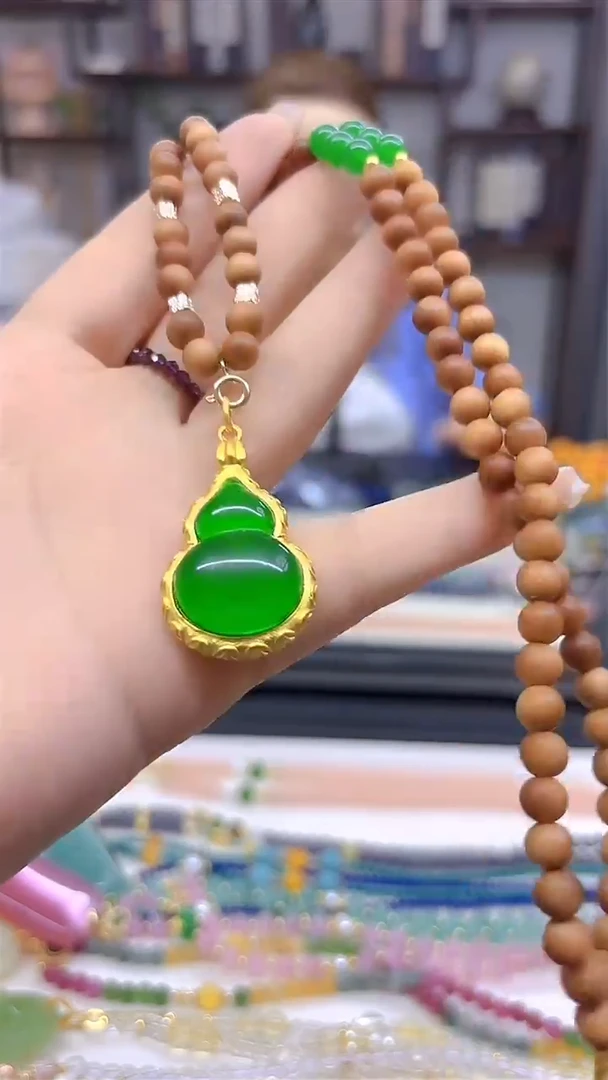 翡翠未镶嵌毛衣链DIY款M660