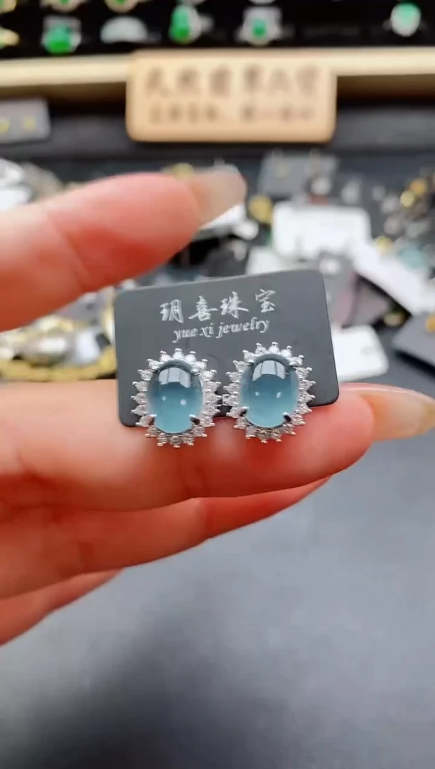 银S925镶嵌戒指翡翠1