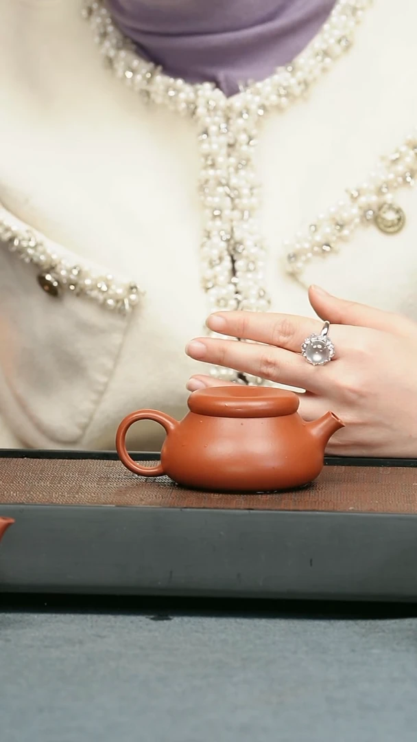 【闪购商品】紫砂茶壶五堂 平安扣-朱泥