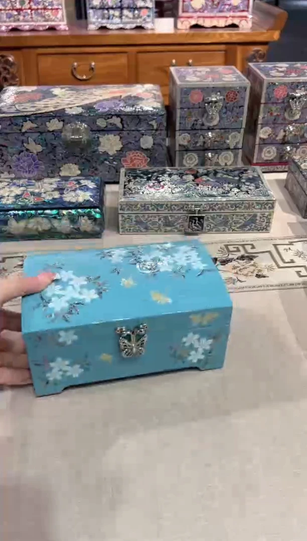 【闪购商品】微瑕不退换按扣满贝底弘贝雅螺钿漆器文化馆