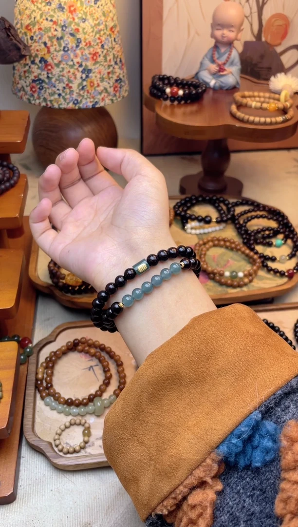 檀香紫檀（小叶紫檀）手串/手链双圈小叶紫檀7mm