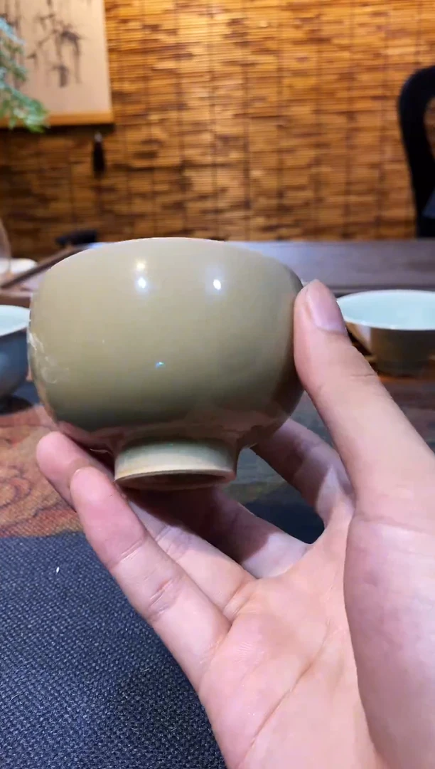 山隐青瓷龙窑柴烧杯子 禅定杯  70CC
