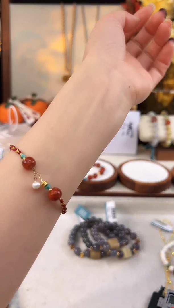 【闪购商品】南红玛瑙手饰18K金镶嵌@@B921C015890