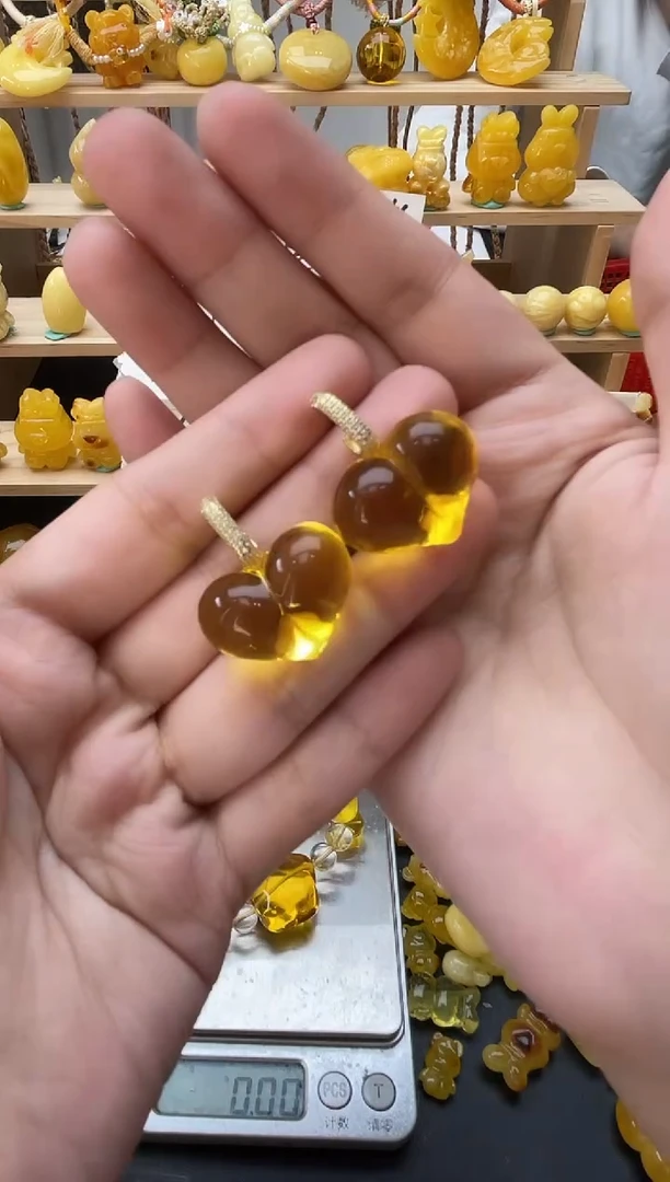 琥珀银S925镶嵌珠宝奇石058琥珀蜜蜡微瑕